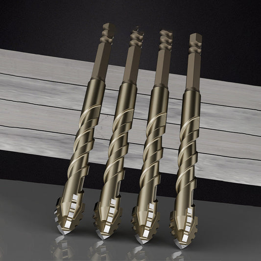 Four-Flute Sawtooth Eccentric Drill Bit 4-PCS Set