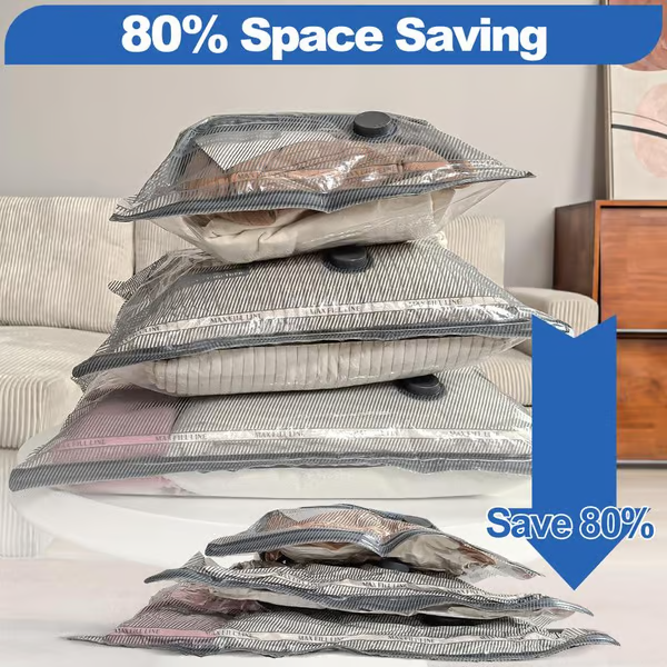 🔥6-Pack USB Electric Vacuum Compression Bags – Save Space, Travel Light!