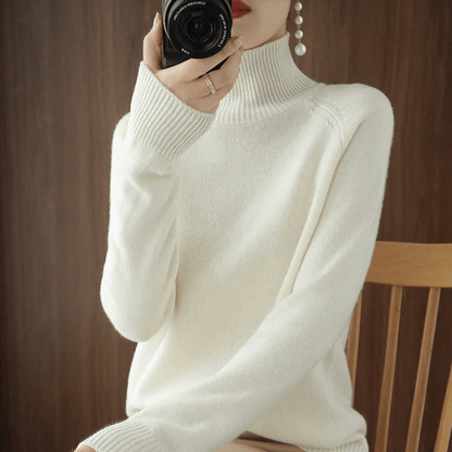 🔥Women's Solid Turtleneck Knit Sweater