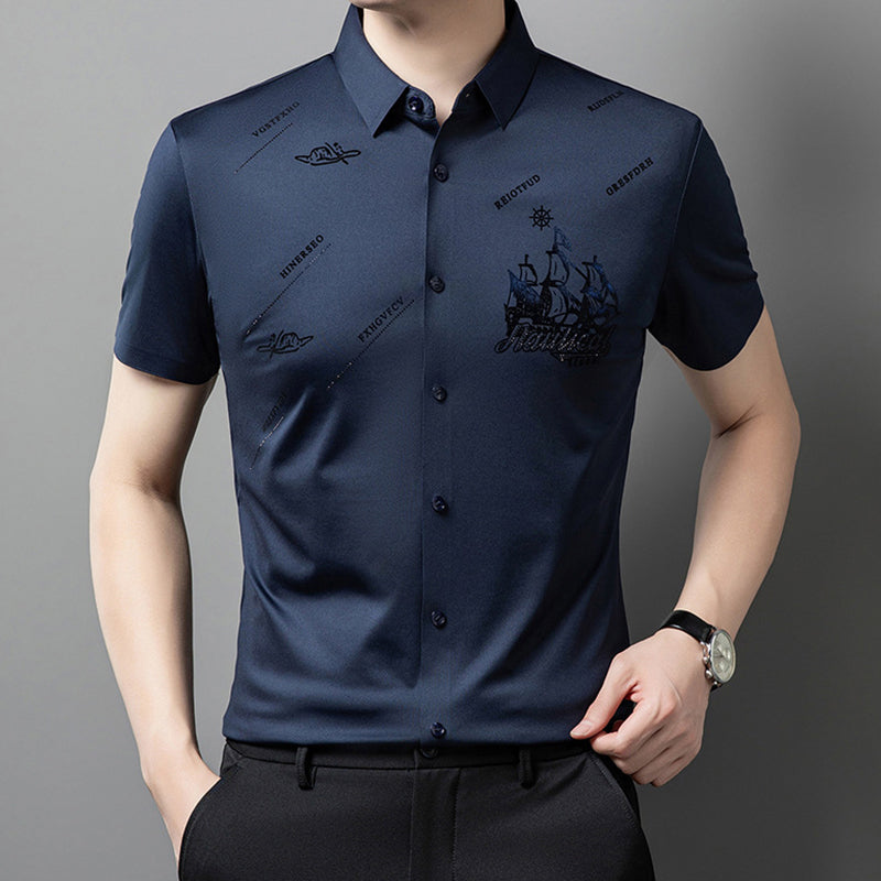 Men's Business Short Sleeves Button Down Shirt