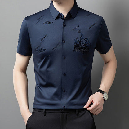 Men's Business Short Sleeves Button Down Shirt