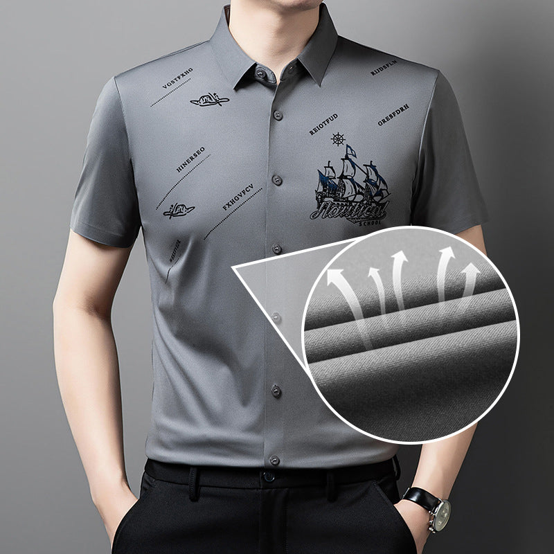 Men's Business Short Sleeves Button Down Shirt