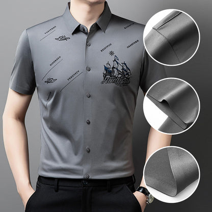 Men's Business Short Sleeves Button Down Shirt
