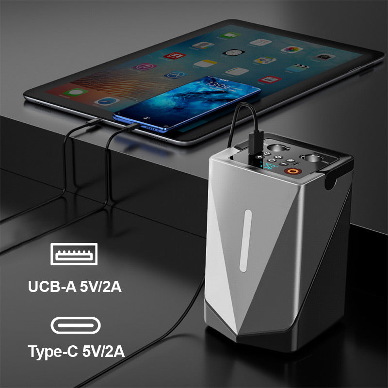 Multi-functional car emergency starting power supply