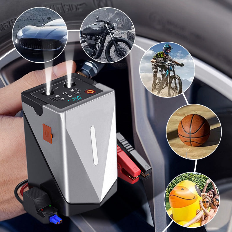 Multi-functional car emergency starting power supply