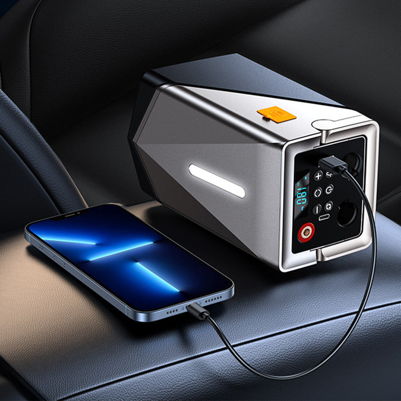 Multi-functional car emergency starting power supply