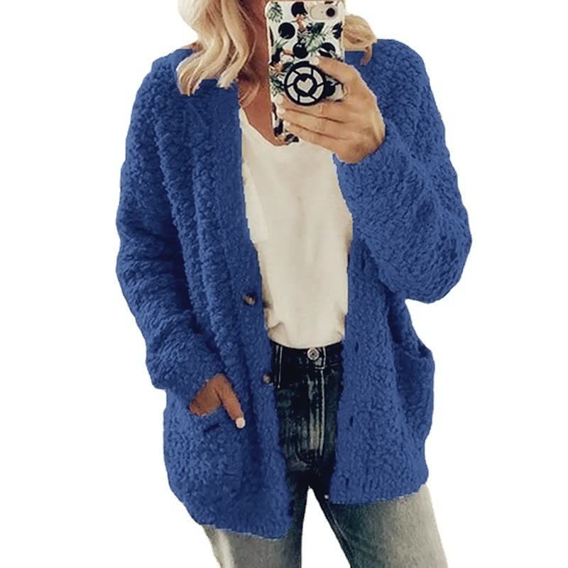 Autumn And Winter Plus Size Cardigan Casual Velvet Short Jacket