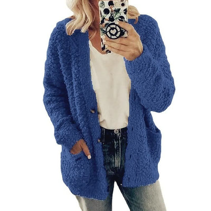 Autumn And Winter Plus Size Cardigan Casual Velvet Short Jacket