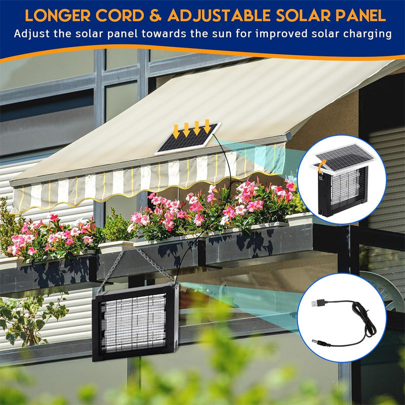 3500V High Powered Solar Bug Zapper for Indoor & Outdoor