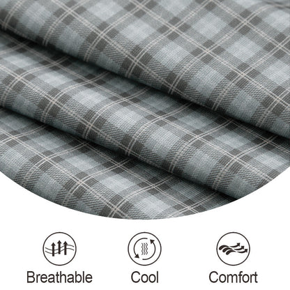 Men's Casual Plaid Short Sleeve Shirt