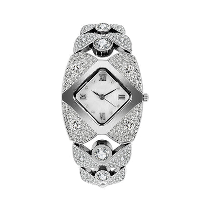 Women's Retro Quartz Watch with Sparkling Rhinestones