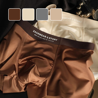 Men's Luxury Glossy High Stretch Boxer Briefs 3-Pack Set